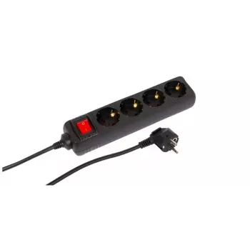 Microconnect MC-GRU00415BS power extension 1.5 m 4 AC outlet(s) Indoor Black