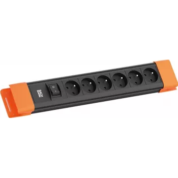Bachmann CONNECTUS 6xUTE 1x switch 2.0m CEE7/7 Black/Orange (BM005937)
