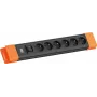 Bachmann CONNECTUS 6xUTE 1x switch 2.0m CEE7/7 Black/Orange (BM005937)