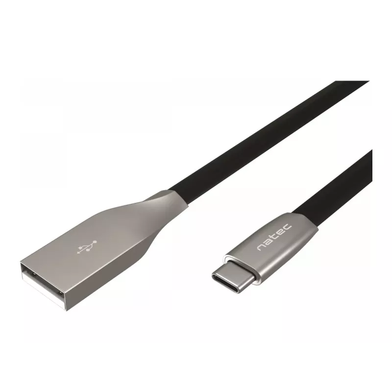 NATEC Cable USB-C/A 2.0 1m prati 1m black metal