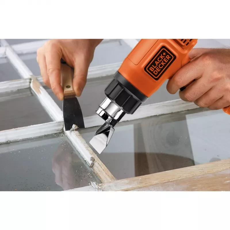 Heat gun Black & Decker KX1650 — 1750 W, up to 600 °C, airflow 570–740 l/min, 2 m cable, 600 g
