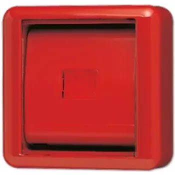 JUNG Cover Plate m. Glasscheibe 860WGLRT WG800 IP44 Red einsch.roter rocker 860WGLRT (860WGLRT)