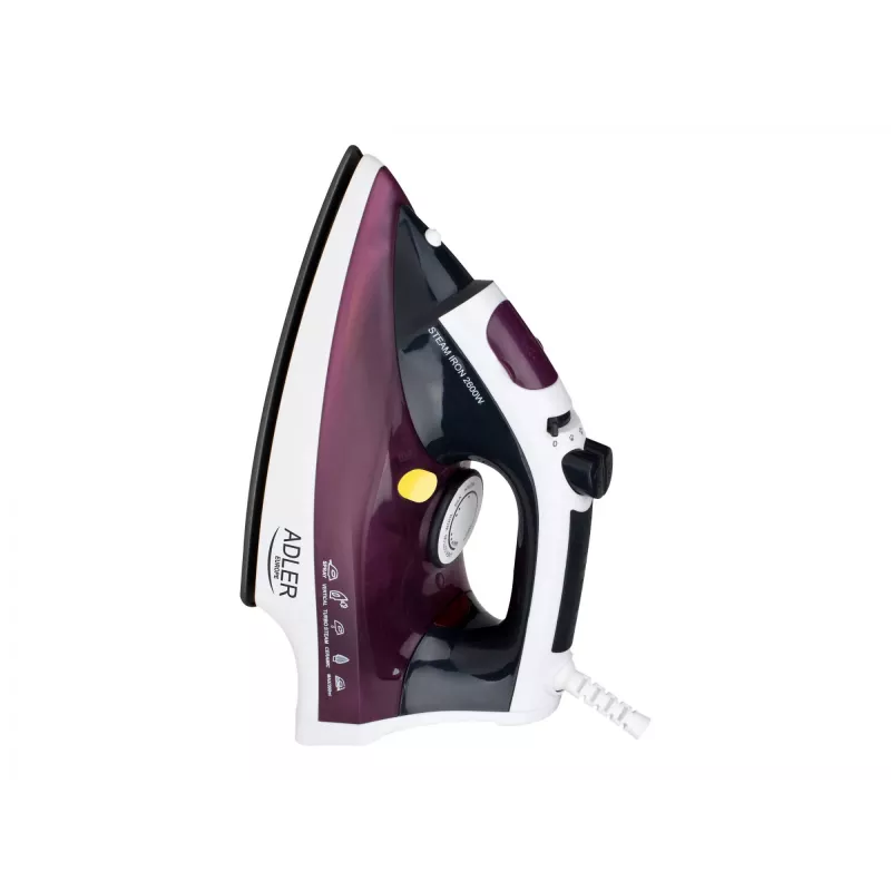 Adler AD 5022 Dry & Steam iron Ceramic soleplate Purple, 2200 W