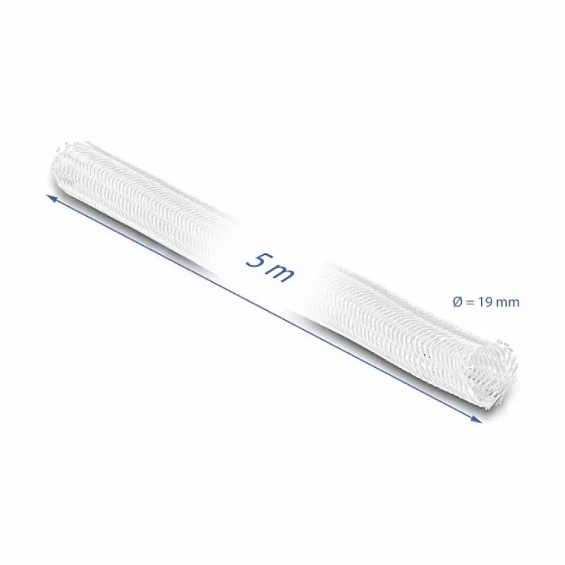 Braided Sleeve DeLOCK 20810 5 m x 19 mm white