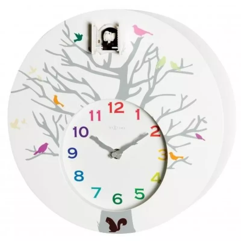 NeXtime klok 2998wi Cuckoo Round, 30x10 cm, Wall, White