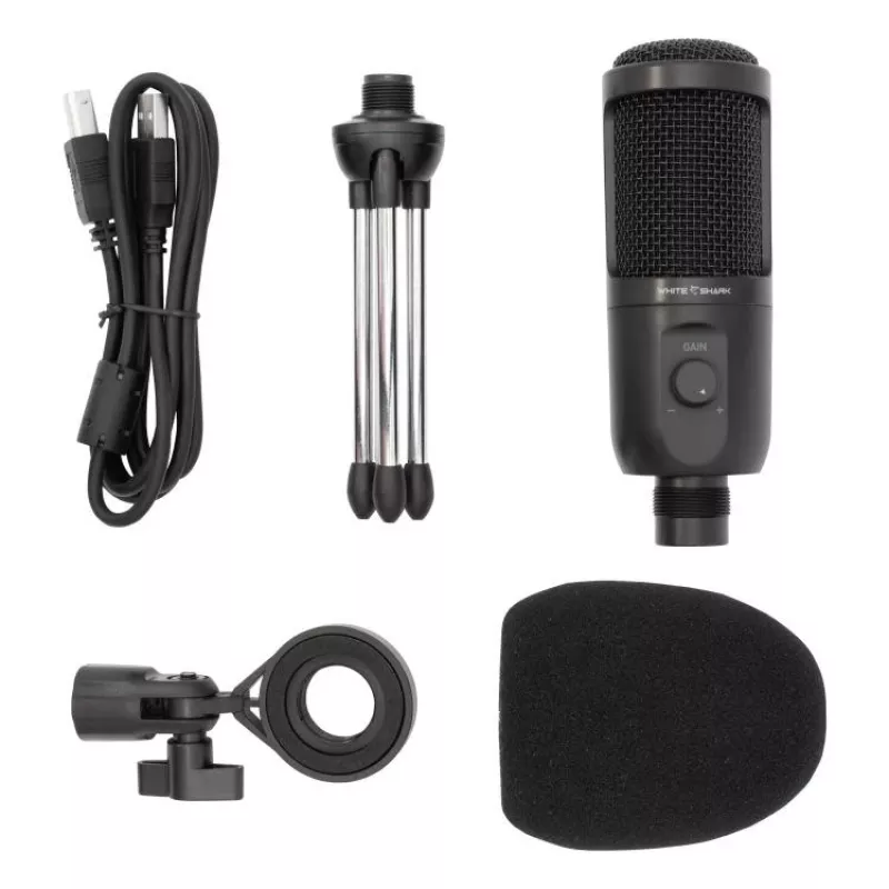 White Shark TAUS Microphone Black Studiem