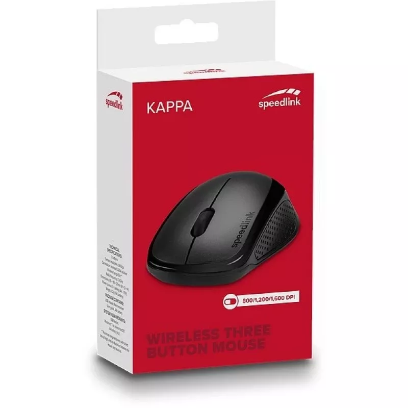 Mouse SPEEDLINK KAPPA Office Right-hand RF Wireless Optical 1600 DPI