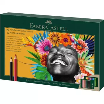 Oil-based pencil Faber-Castell Polychromos & Pitt Graphite Matt Set 48 pc Multicolour