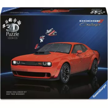 3D puzzle Ravensburger Dodge Challenger R/T Scat Pack Widebody – Iconics series, model replica