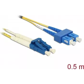 Fibre optic cable DeLOCK 86548 0.5 m LC SC Yellow