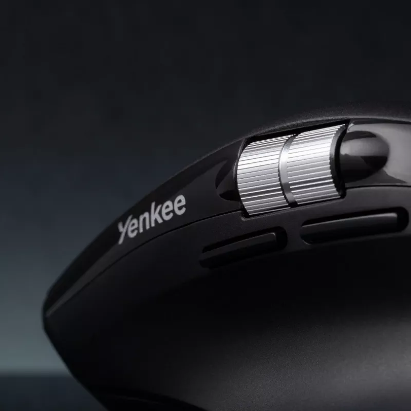 Wireless Mouse YENKEE SPIN DUAL 2095BK — compact dual-mode optical mouse, model YMS 2095B SPIN