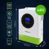 Hybrid solar inverter QOLTEC 53861 6.2kVA 6.2kW
