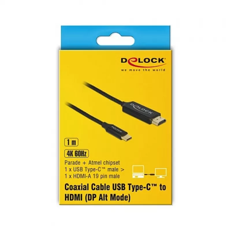 Video Cable Adapter DeLOCK 84904 USB Type-C to HDMI 1m Black