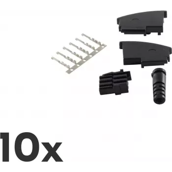 Wire connector TAE F ShiverPeaks BS72000-SET10 Black