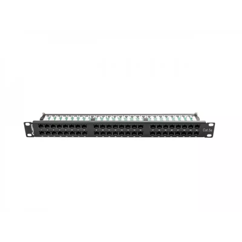 Lanberg PPU5-1048-B 1U 48-Port Cat5e UTP Patch Panel Black