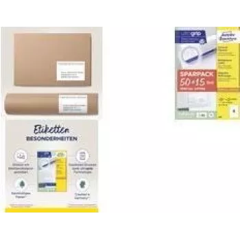 Self-adhesive label Avery 6121-65 Rectangle Permanent White 4225 pcs