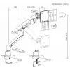 ART Gas desk mount for 1 LCD/LED monitor