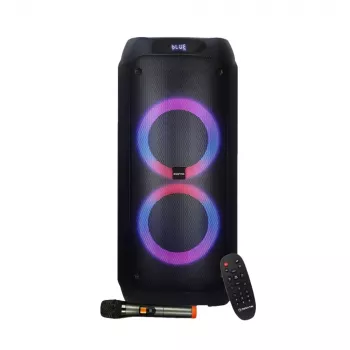 Portable speaker MANTA ATTIS SPK0802 120W, Bluetooth, wired input, rechargeable, FM, LED lights