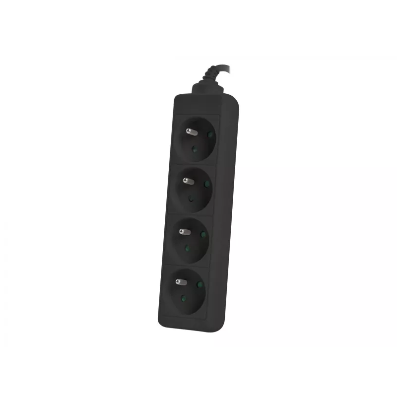 Power Extension Lanberg PS0-04E-0100-IEC-BK 1m 4 AC Outlets Indoor Black