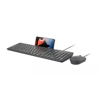 Wired keyboard and mouse set Lenovo 310 (US English) — full-size keyboard, 1.8 m cable, 2000 DPI optical ambidextrous mouse