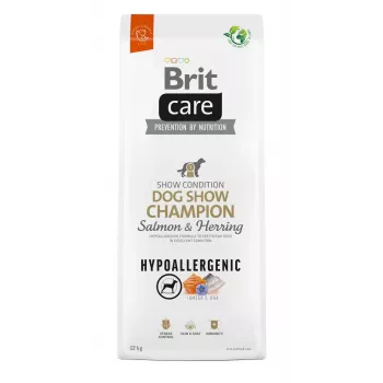 Dry Dog Food Brit Care Hypoallergenic Dog Show Champion 12 kg — Adult, Salmon & Herring, 26% Protein, 16% Fat