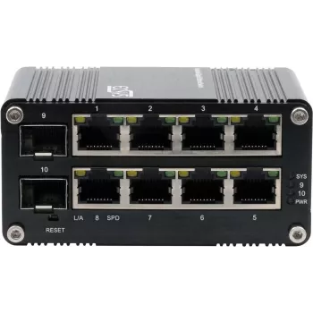 Managed Gigabit Switch Exsys EX-62035M-SFP — 8 Gigabit RJ45 + 2 SFP ports, web-managed