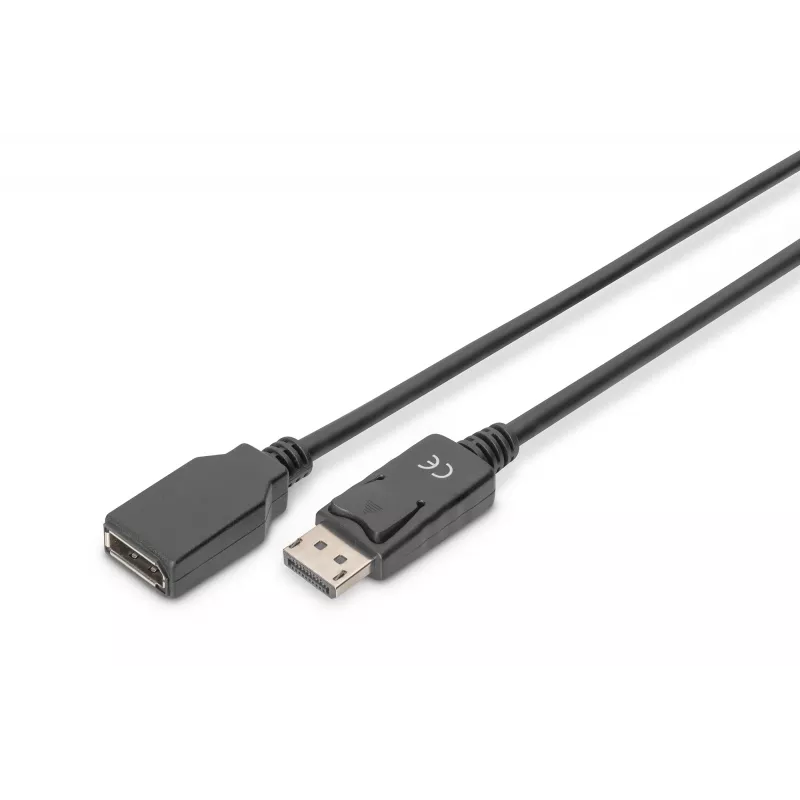 Digitus ASSMANN - DisplayPort-Extension Cable - DisplayPort (M) - DisplayPort (W) - 2 m (DisplayPort 1.2) - Moulded - Black (AK-340200-020-S)
