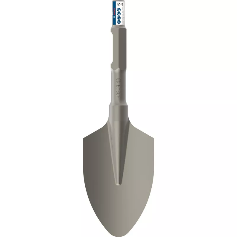 Round spade chisel Bosch Professional SDS‑Hex 135 x 400 mm for demolition and chiseling