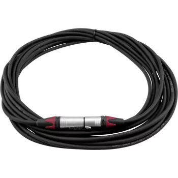 PSSO XLR cable 3-pin, 10 m, black, Neutrik connectors