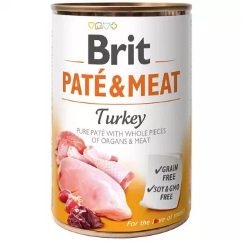 BRIT Paté & Meat with Turkey - wet dog food - 400g