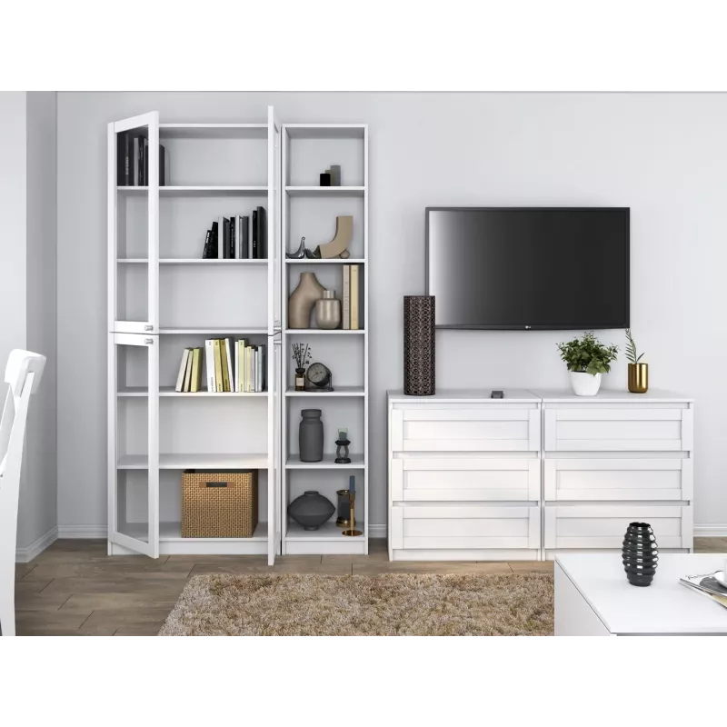 top e shop W40 PAFOS BIA display cabinet — white particle board, 290×400×2000 mm
