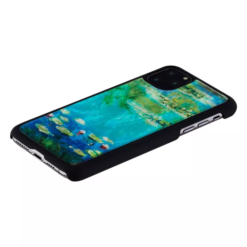 Phone case iKins for iPhone 11 Pro Max — water lilies design, black