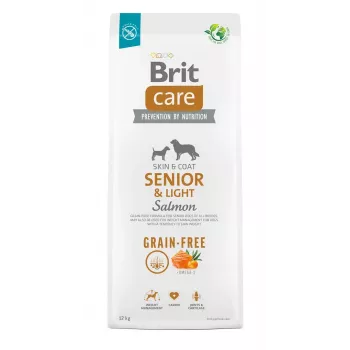 BRIT Care Senior&Light Salmon - dry dog food - 12 kg