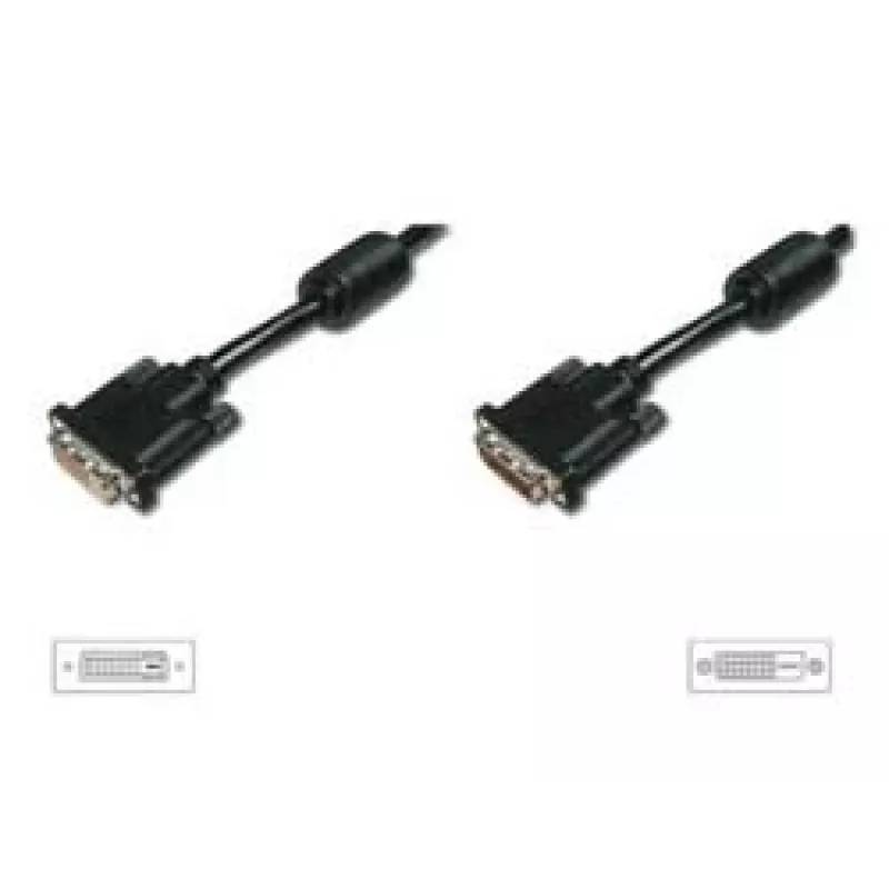 DIGITUS DVI-D extension cable 2 m, DVI-D to DVI-D, black
