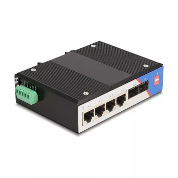 Unmanaged Switch DeLOCK 88015 Gigabit Ethernet 4 Ports Black