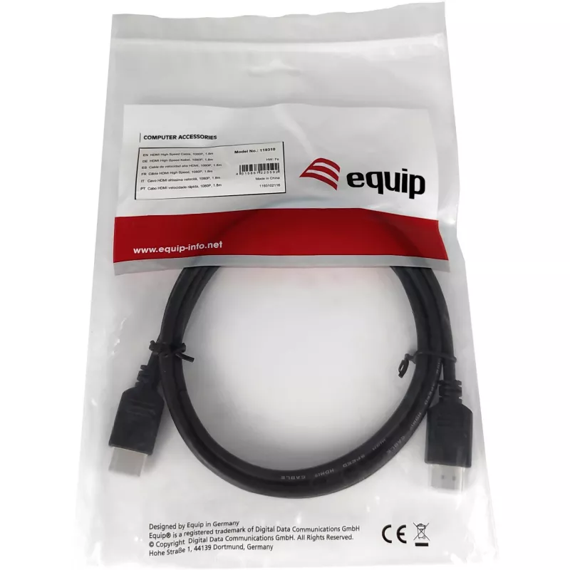 HDMI Cable Equip 1.8m 1080P Black