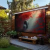 Maclean MC-561 electric projection screen 135 300x168cm 16: 9 with wall control and remote control