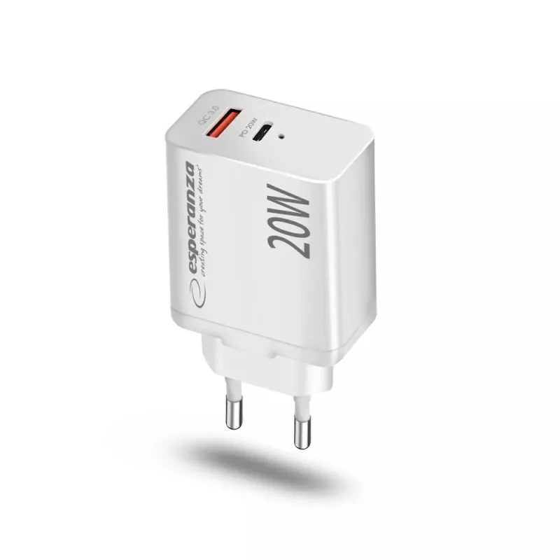 Esperanza EZC105W mains charger 20W White