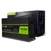 Car inverter Green Cell INV21 6000 W, 24V DC-to-AC, 230V output, 2x USB PD, active cooling, detachable DC connectors, black