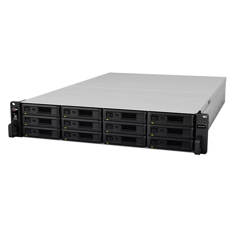 Synology - RX1217 - 2U 12 BAY EXPANSION F - 12x 3.5/2.5 HDD/SSD - 88 x 430.5 x 664 mm - 12.7 kg - 500 W