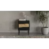 Cama INSERTO bedside cabinet, 2 pcs, 50x40x61.5 cm, black + LED