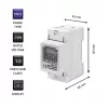 Single-phase energy consumption meter QOLTEC 50899 230 V 50 Hz, 5(60)A, Class 1.0, LCD