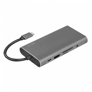 LogiLink UA0383 Notebook-docking station & port replicator Wired USB 3.2 Gen 1 (3.1 Gen 1) Type-C Silver (UA0383)
