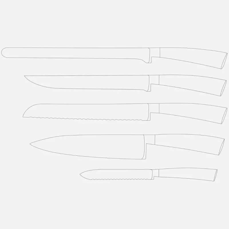 Kitchen Knife Berkel ELEGANCE Stainless Steel 5 pcs