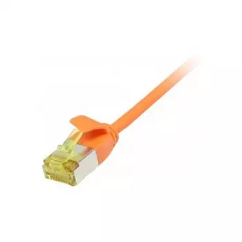 Patch Cable RJ45, CAT6A 500Mhz, 0,15m, orange, U/FTP, slimline Round d=3,8mm, TPE/LSZH(Superflex), AWG32, with Cat.7 Raw Cable, Synergy 21 (S217360V3)