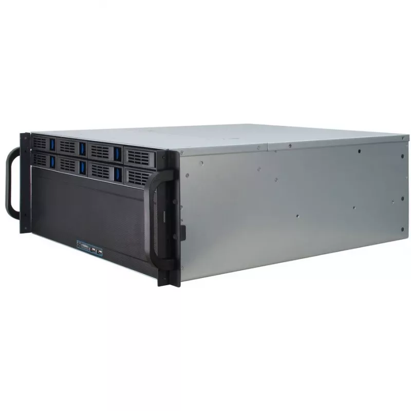 Server Case Inter-Tech 4U-4408 Rack Black, Silver