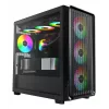 Montech X5M (B) Micro Tower PC case — Micro‑ATX/Mini‑ITX, 3x120mm front, 1x120mm rear, supports ATX PSU, 2x3.5 inch + 4x2.5 inch, Black