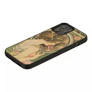 Phone case man and wood for iPhone 12 Pro Max — primrose black