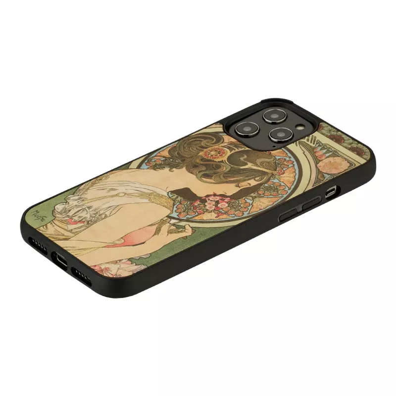 Phone case man and wood for iPhone 12 Pro Max — primrose black