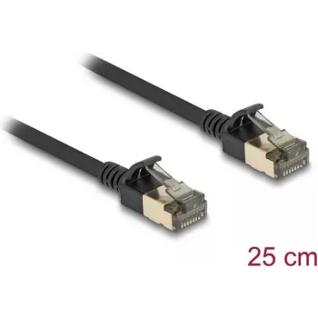 Network Cable DeLOCK RJ45 Cat.8.1 0.25m Black